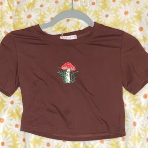 Brown mushroom shirt